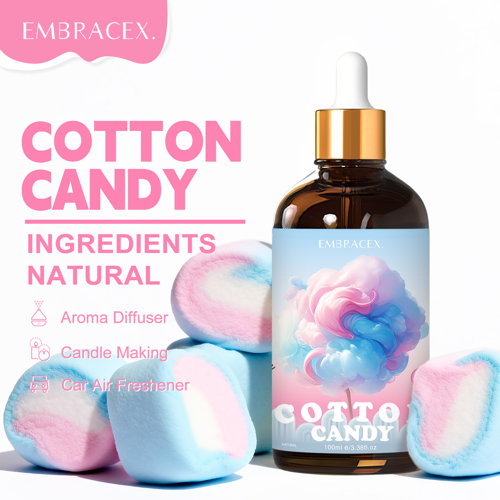 Candle Souvenir - 100ml Minyak Aroma Permen Kapas untuk