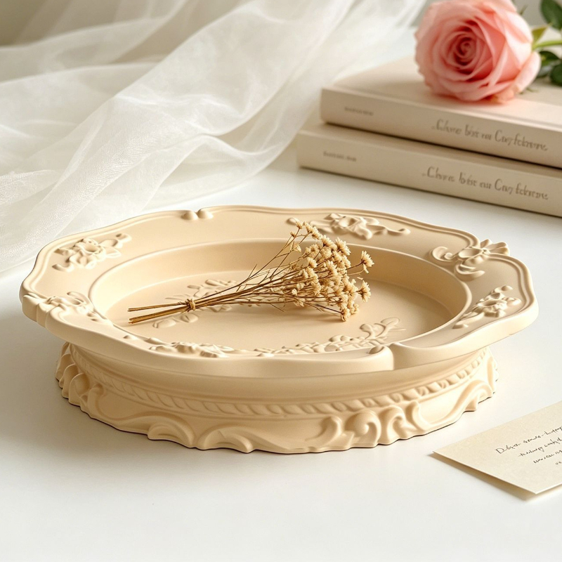 Candle Souvenir - Cetakan Silikon Renda Barok Vintage yang