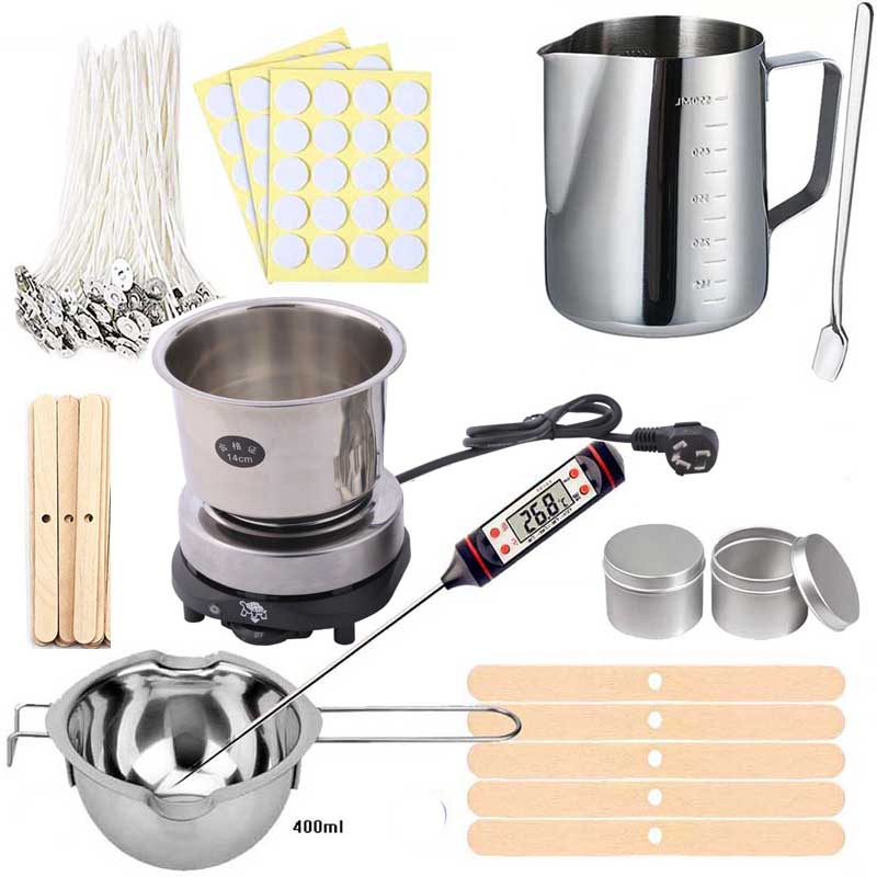 Candle Making Supplies Jars - Kit perlengkapan pembuatan lilin DIY, alat