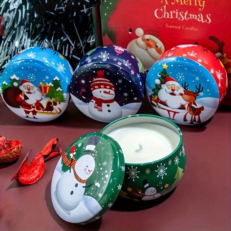 Candle Making Supplies Jars - 12 buah kaleng lilin bermotif bunga