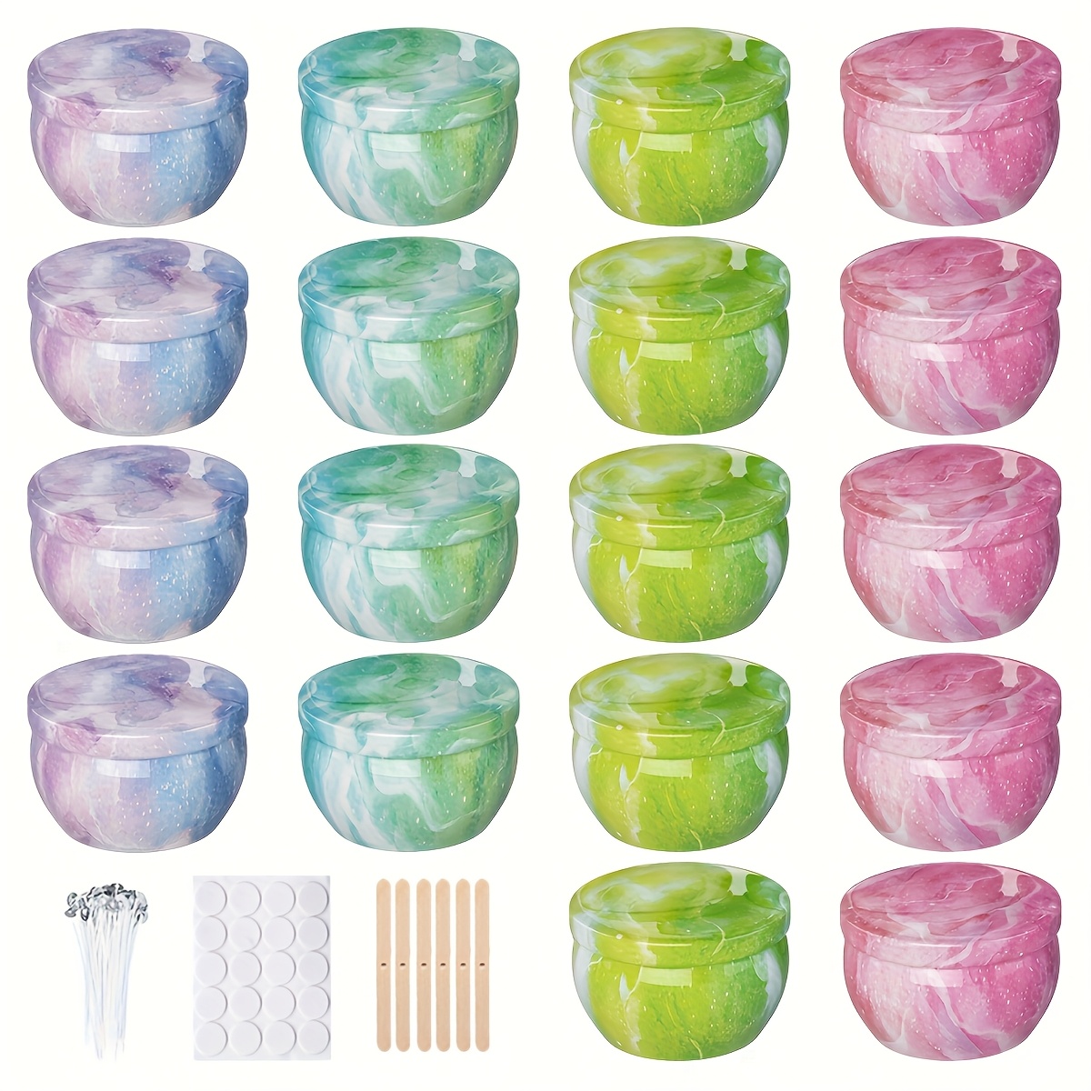 Stoples lilin logam bermotif l - Candle Making Supplies Jars ulasan dan harga