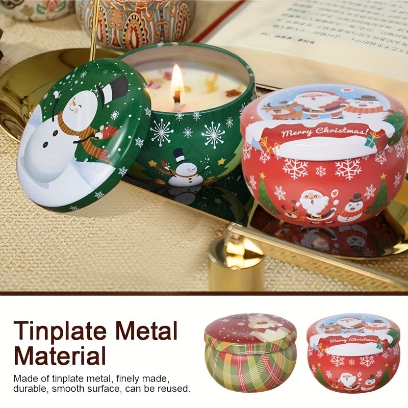 12 buah kaleng lilin bermotif  - Candle Making Supplies Jars ulasan dan harga